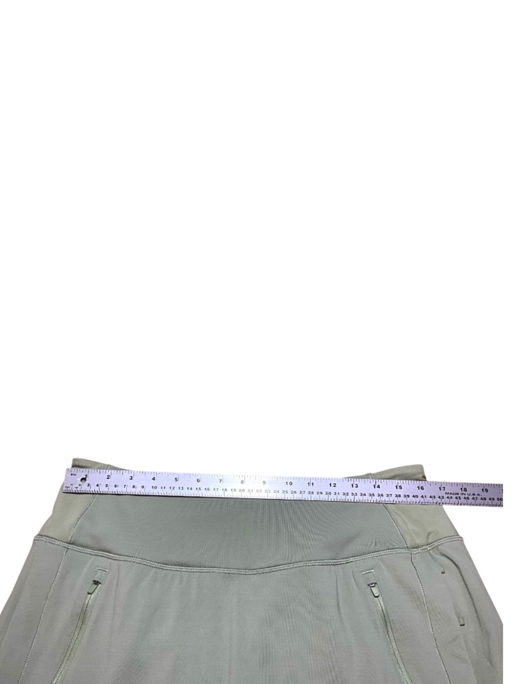 ATHLETA Green Fairway Golf Skort Zippered Pockets Tulip Hem Pull On Style Sz L - Picture 6 of 10